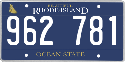 RI license plate 962781