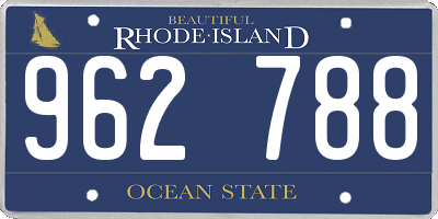 RI license plate 962788
