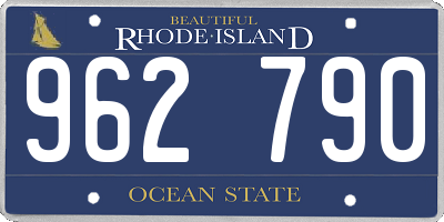 RI license plate 962790