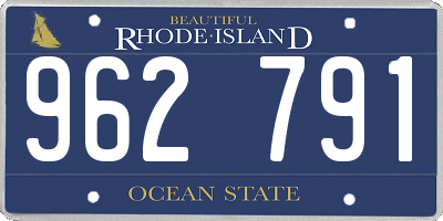RI license plate 962791