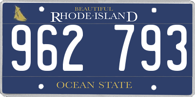 RI license plate 962793