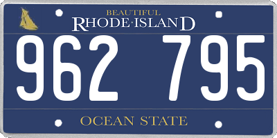 RI license plate 962795
