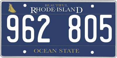 RI license plate 962805