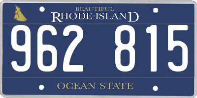 RI license plate 962815