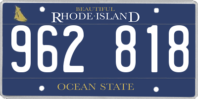 RI license plate 962818