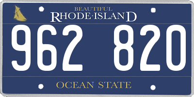 RI license plate 962820