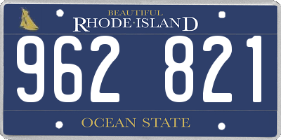 RI license plate 962821