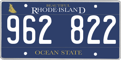 RI license plate 962822