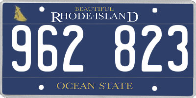 RI license plate 962823