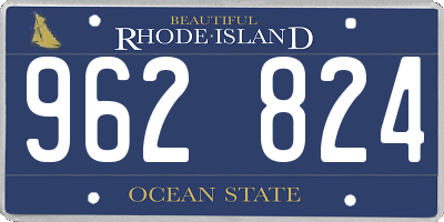 RI license plate 962824