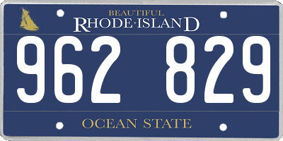 RI license plate 962829