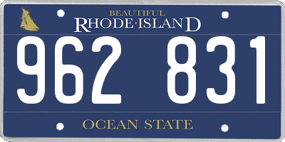RI license plate 962831