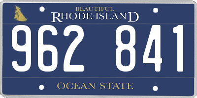 RI license plate 962841