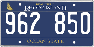 RI license plate 962850