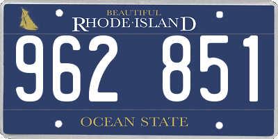 RI license plate 962851