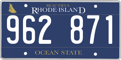 RI license plate 962871