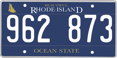 RI license plate 962873