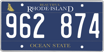 RI license plate 962874