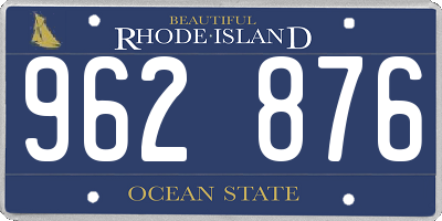 RI license plate 962876