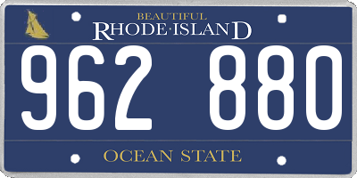 RI license plate 962880