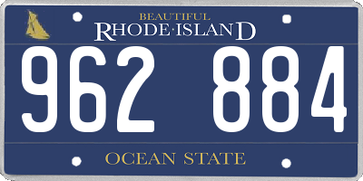 RI license plate 962884