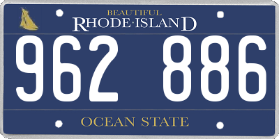 RI license plate 962886