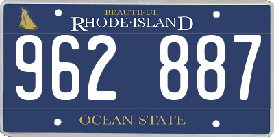 RI license plate 962887