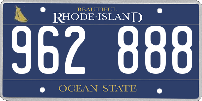 RI license plate 962888