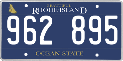 RI license plate 962895