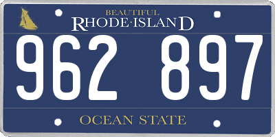 RI license plate 962897