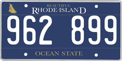 RI license plate 962899