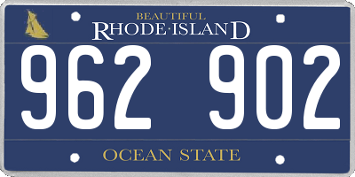 RI license plate 962902