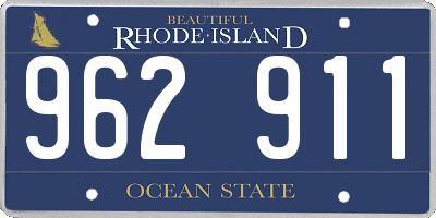 RI license plate 962911
