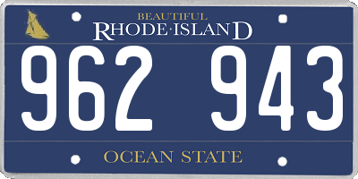 RI license plate 962943