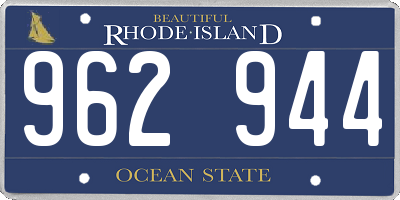 RI license plate 962944