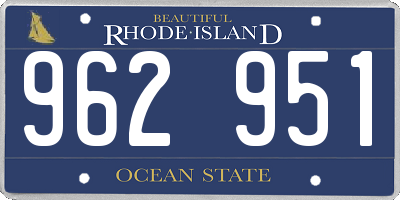 RI license plate 962951