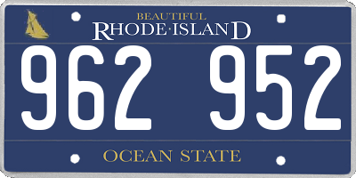 RI license plate 962952