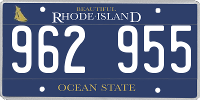 RI license plate 962955
