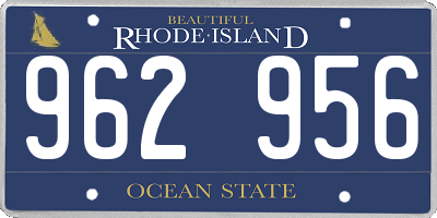 RI license plate 962956