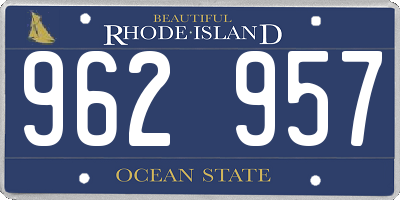 RI license plate 962957