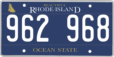 RI license plate 962968