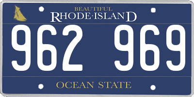 RI license plate 962969