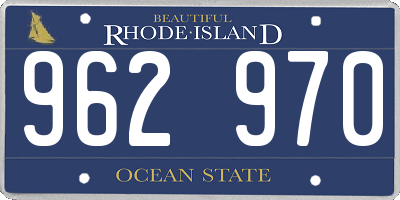 RI license plate 962970