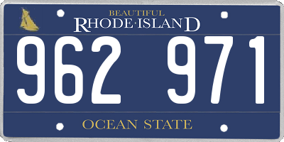 RI license plate 962971