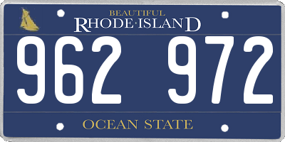 RI license plate 962972