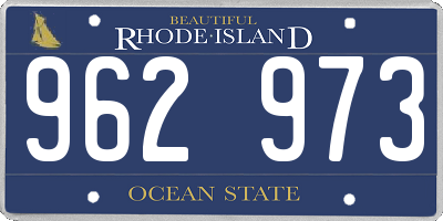 RI license plate 962973