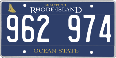 RI license plate 962974