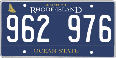 RI license plate 962976