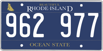 RI license plate 962977