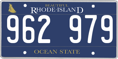 RI license plate 962979